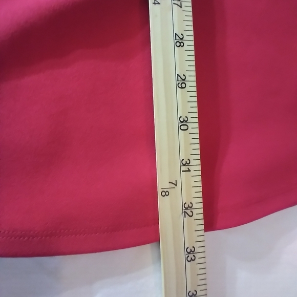 BCX Elegant Red Scalloped Edge Sleeveless Dress Size 15 Vacation Resortwear - Picture 3 of 9